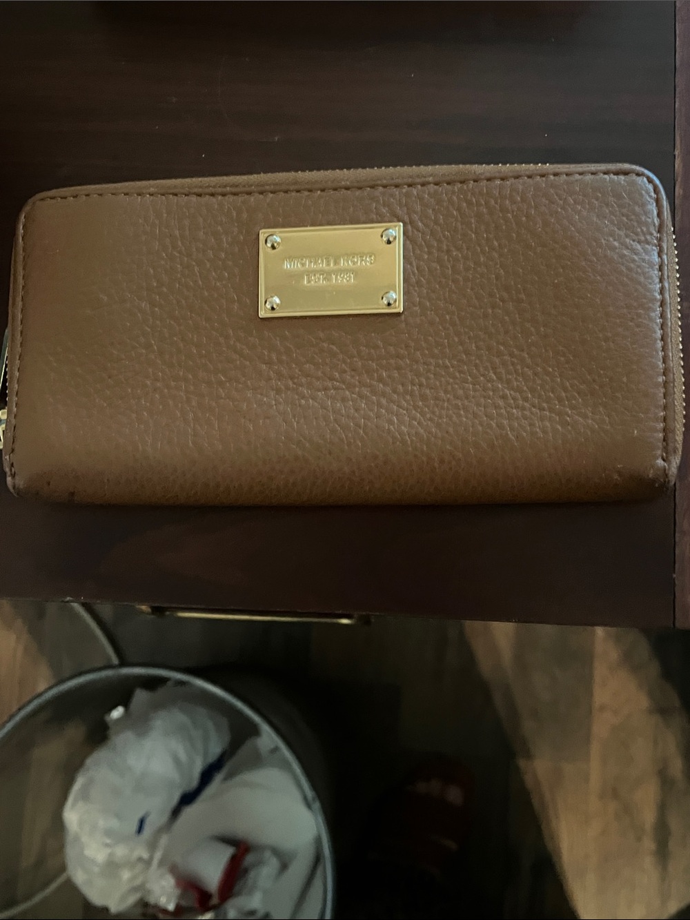 Michael Kors Brown Zip Wallet